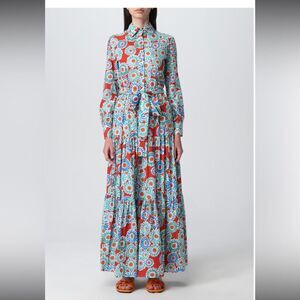 La DoubleJ Long Sleeve Bellini Dress in Crazy Daisy Maxi Boho Size X-Small